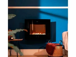 Hot Chimenea eléctrica decorativa Ready Warm 2650 Curved Flames Connected Cecotec 2000W control vía App Negro