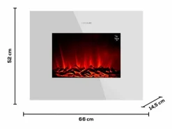 Chimenea eléctrica decorativa Ready Warm 2690 Flames Connected White Cecotec 2000W control vía App