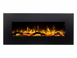 Clearance Chimenea eléctrica LALITA - L.110xAn.14xAlt.49cm - Negra Chimenea|Chimenea