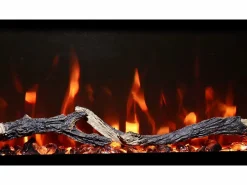 Chimenea eléctrica MONARCH 152 - fuego premium - de pared y empotrados - 152x13x35 cm - chimenea LED con calefacción 900/1800 W