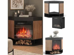 Online Vicco Chimenea eléctrica 100x73x80 lynea Negro