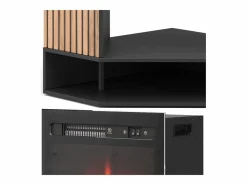 Online Vicco Chimenea eléctrica 100x73x80 lynea Negro