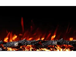 Hot Chimenea eléctrica REGAL 152 - fuego premium - de pared y empotrados - 152x35x12 cm - chimenea LED decorativa con calefacción 900/1800 W Negro