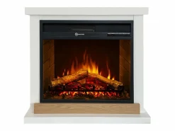 Online Chimenea eléctrica Stockholm, chimenea de pie, madera blanca, L75xP28xH70 cm Blanco
