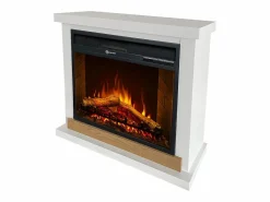 Online Chimenea eléctrica Stockholm, chimenea de pie, madera blanca, L75xP28xH70 cm Blanco