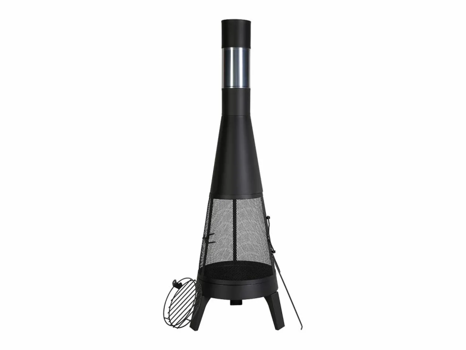 Best Chimenea Exterior SucceBuy, de Hierro de 51 cm, con Reja y Tapa de Chimenea, para Reuniones en el Jardín, Acampadas y Fiestas al Aire Libre Brasero