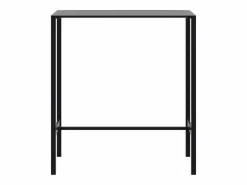 Discount Garden Furniture Chrysto Mesa alta de bar acero recubrimiento polvo 100x50x110 cm Negro