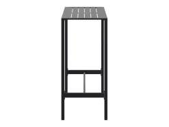 Discount Garden Furniture Chrysto Mesa alta de bar acero recubrimiento polvo 100x50x110 cm Negro