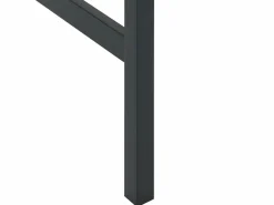 Discount Garden Furniture Chrysto Mesa alta de bar acero recubrimiento polvo 100x50x110 cm Negro