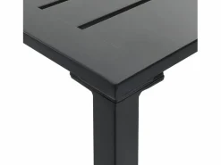 Discount Garden Furniture Chrysto Mesa alta de bar acero recubrimiento polvo 100x50x110 cm Negro