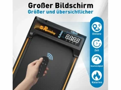 Cinta de correr compacta y portátil 2 en 1 para casa o oficina con pantalla LED para caminar, correr y trotar, capacidad de 120 kg (111 x 49 x 10,5 cm)