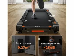 Hot Cinta de correr eléctrica , LED, Bluetooth, aplicación, inclinación automática, banda ancha, silenciosa, 150 kg, para casa y oficina, Cinta De Correr