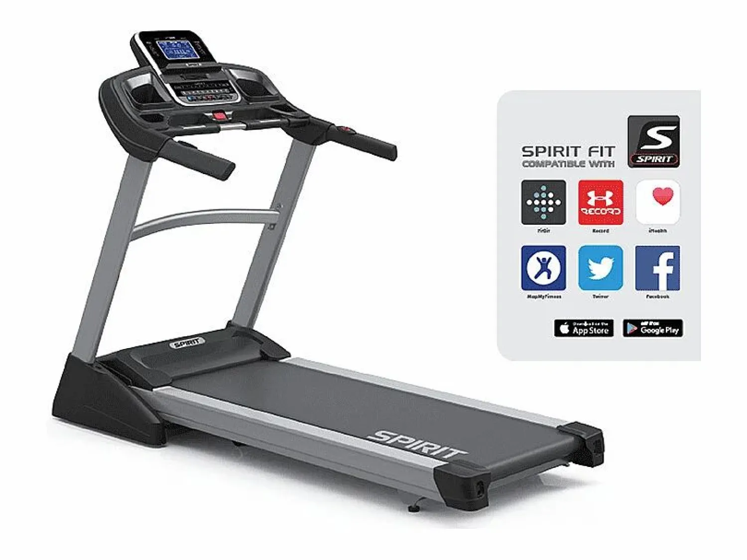 Cinta de correr motorizada XT385 19Km/h - Spirit Fitness