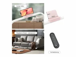 Cinta de correr plegable 2 en 1, control remoto, 1-6 km/h, pantalla LED, altavoz Bluetooth, soporte para teléfono, metal (130 x 58 x 13 cm)
