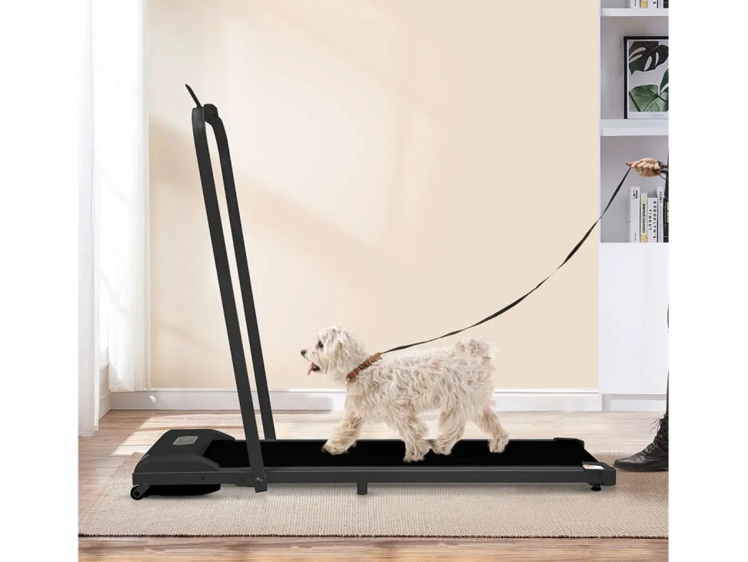 Merax Cinta de correr plegable 2 en 1, velocidad 1-6 km/h con control remoto, pantalla LED, altavoz Bluetooth
