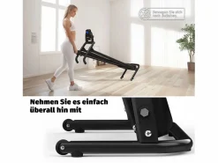 Online Cinta de correr plegable 2 en 1 con 12 modos, LED y app, hasta 12 km/h, 120 kg (121x63x107 cm)
