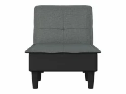 Discount Garden Furniture Claire-Olympe Sofá diván de tela oscuro Gris