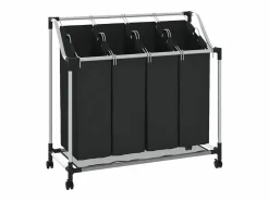 New Clasificador de ropa con 4 bolsas grises Cesto De Ropa