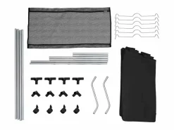 Outlet Clasificador de ropa con 3 bolsas Acero Negro
