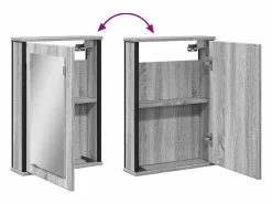 Garden Furniture Clemente Armario con espejo de baño madera Sonoma 42x12x60 cm