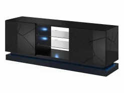 Hot MSO Clost 160 cm LED soporte de TV - Con LEDs Negro