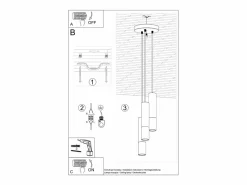 Sollux Lighting Cluster Drop Nero, Rame GU10 Cluster Drop , Cobre GU10