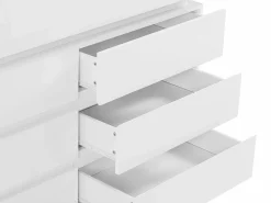 Discount Vente-unique Cómoda 6 cajones con LEDs MDF lacado - FLARANCIA Blanco