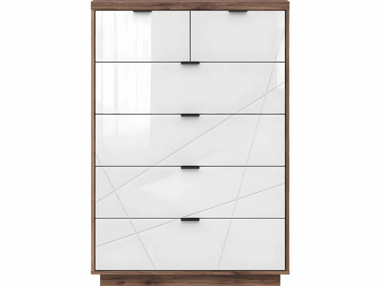 Discount Petits-Meubles Cómoda 6 cajones Sven Blanco y Madera Color natural claro