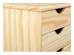 New Cómoda archivador de oficina Nilar con ruedas, 6 cajones color natural. Cajonera De Escritorio