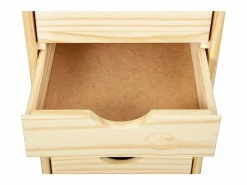New Cómoda archivador de oficina Nilar con ruedas, 6 cajones color natural. Cajonera De Escritorio