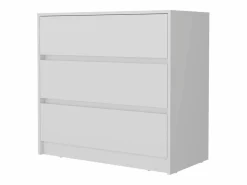Best TuHome Cómoda Austin en melamina con tres cajones de riel metalico , 80 cm X 85 cm X 42 cm , Blanco