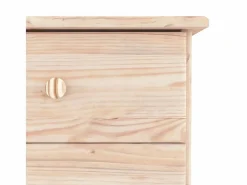 Discount vidaxl Cómoda cajonera ALTA madera maciza pino 112x35x73 cm Color natural claro