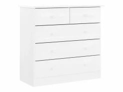 Online vidaxl Cómoda cajonera ALTA madera maciza pino 77x35x73 cm Blanco