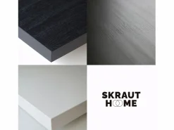 Skraut Home Cómoda, Cajonera, 57x35x75cm, Dormitorio, habitación, Con almacenamiento, Blanco y negro