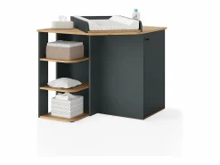 Vicco Cómoda cambiador antracita/artisan 85x85x77.3 kristian Negro