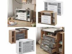 Sale Vicco Cómoda cambiador antracita/sonoma 143x70x100 oskar Gris antracita