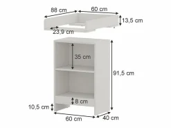 Vicco Cómoda cambiador 60x88x103.5 mona