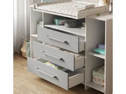 Vicco Cómoda cambiador /gris 143x70x100 oskar
