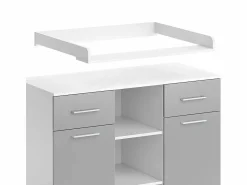 Outlet Vicco Cómoda cambiador 113x70x109 leonie Gris
