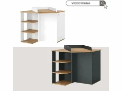 Hot Vicco Cómoda cambiador roble blanco/dorado 85x85x77.3 kristian Color natural oscuro