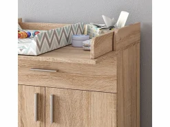 Cómoda cambiador sonoma 75x50x100 lena Mueble De Bebé