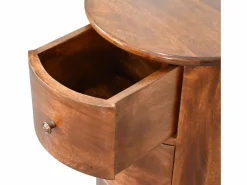 Cómoda Chestnut Drum con 3 cajones