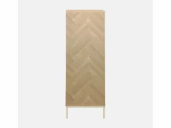 Sale Cómoda con efecto madera y espiga de 2 puertas, 80cm natural Vitrina Para Vajilla