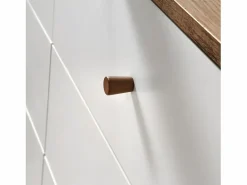 Calicosy Cómoda de 6 Cajones Efecto Madera y Blanco - ALBURA