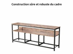 Cómoda de dormitorio con iluminación LED y 3 cajones - Mueble multifuncional para dormitorio y salón - Aparador robusto y resistente - 108 x 30 x 57 cm -