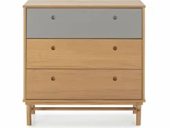 Hot Cómoda de Noche Magnus 3 cajones, Madera Maciza, 80 cm (Ancho) 40 cm (Profundo) 82 cm (Alt) Cómoda