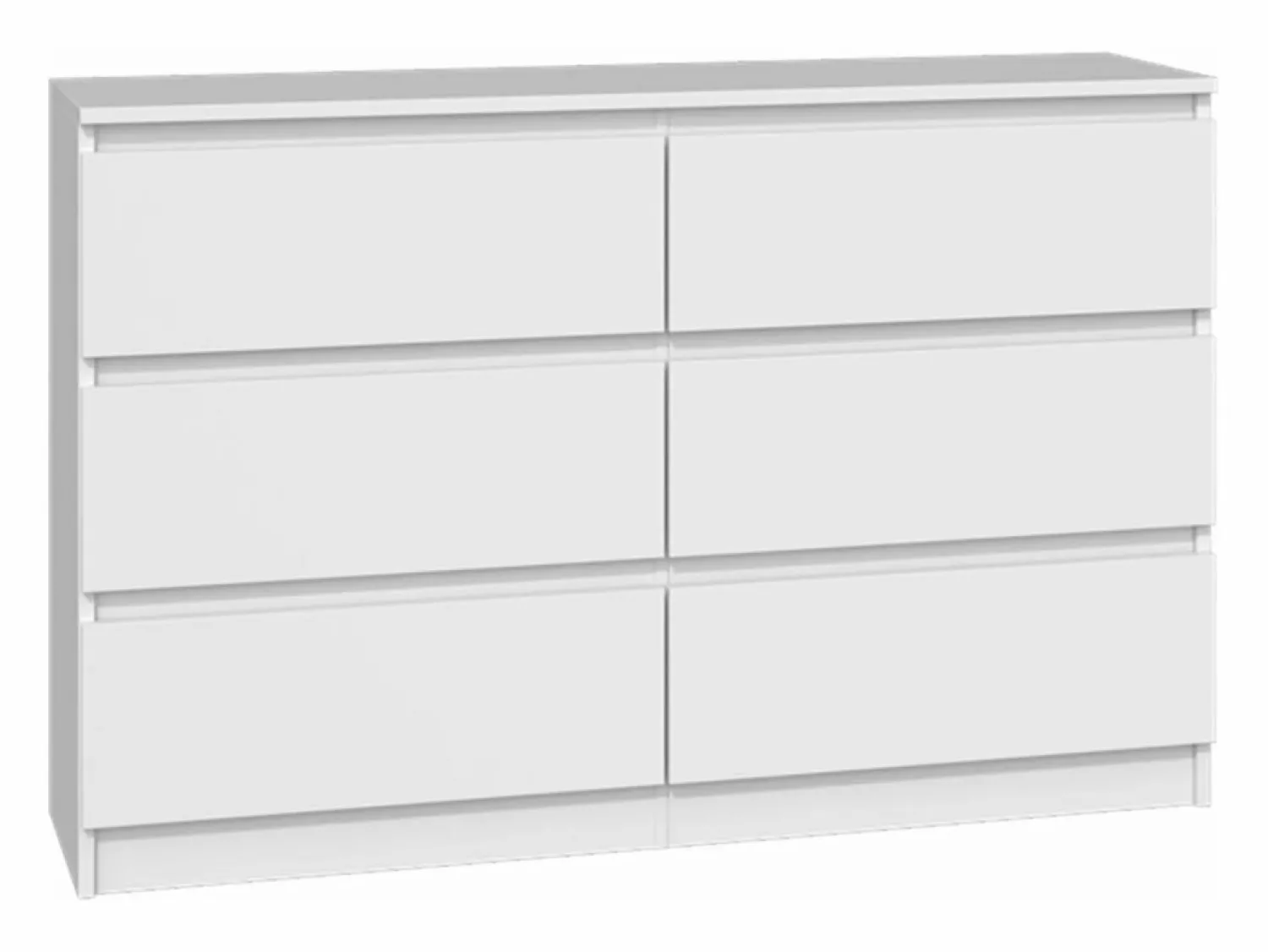 SELSEY Cómoda de seis cajones - 120 cm - - MALWA Blanco