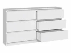 Best SELSEY Cómoda de seis cajones - 138 cm - - MALWA Blanco