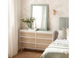 Cómoda doble de Lacado Blanco-Natural 76 x 120- Kemi