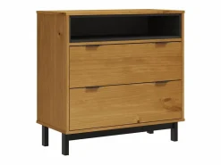 vidaxl Cómoda FLAM madera maciza de pino 80x40x80 cm